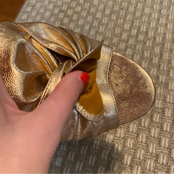 Sam Edelman Circus Rose Gold Bow Sandal Heels 10 - Picture 6 of 11